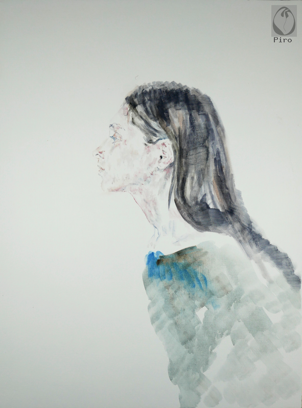oil on paper - olio su carta di Piro